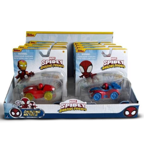REI TOYS SPIDEY VEICOLI DIECAST 7.5 CM CON PERONAGGIO NON REMOVIBILE ASSORTITI
